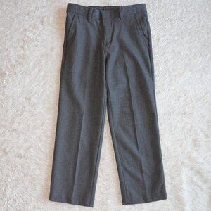 Boys Size 6 Chaps Charcoal Grey Adjustable Waist Slacks Dress Pants, Like New